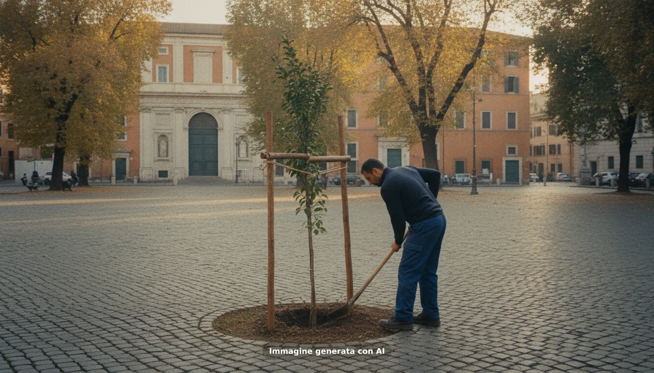 Roma, un albero a piazza Cairoli per Salvo D’Acquisto