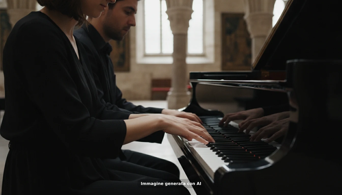 Viterbo, il duo Bastianini-Martelli incanta il Palazzo dei Papi con musica e solidarietà