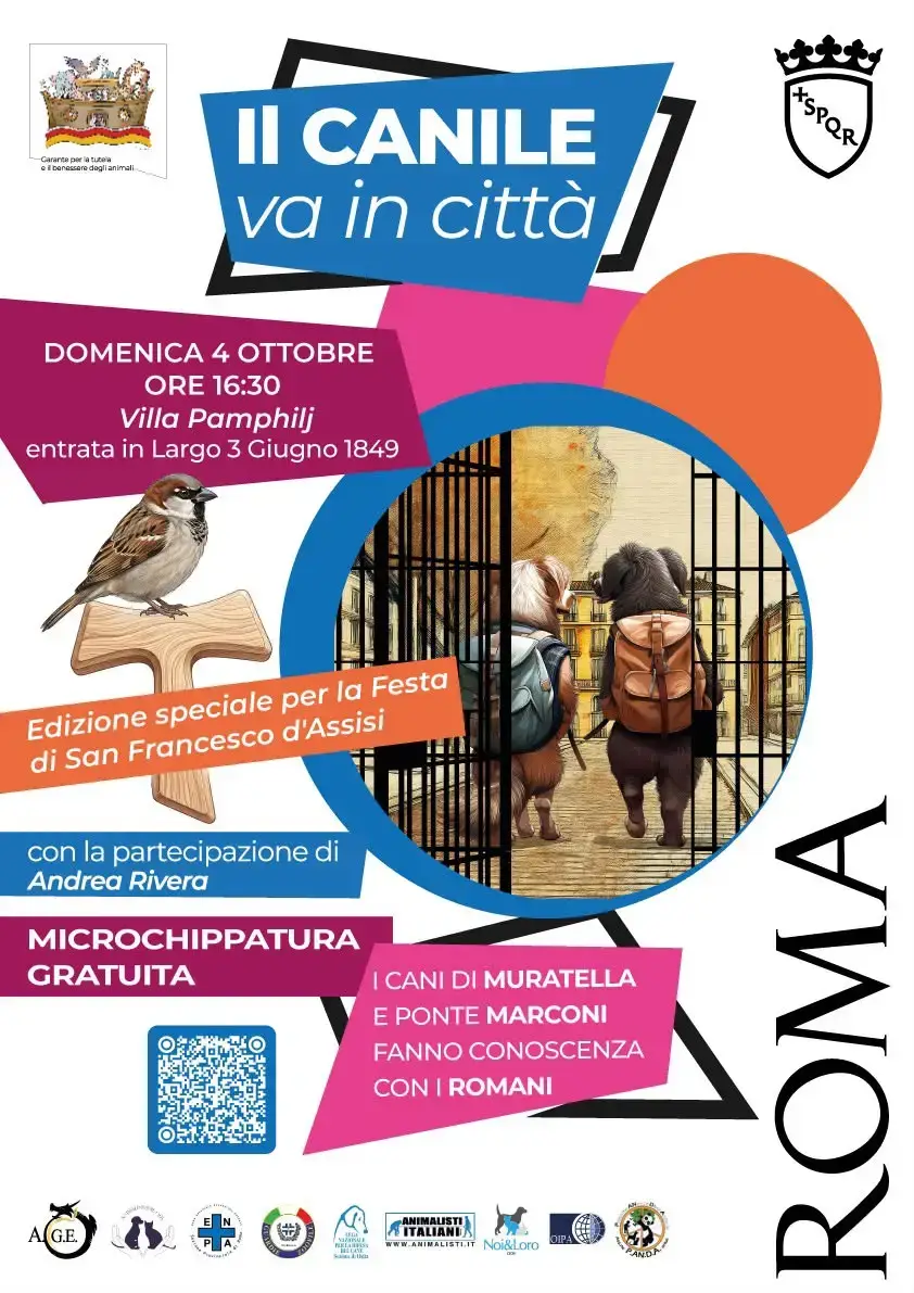 Villa Pamphilj la Prestipino presenta torna 'Il canile va in citta' domenica 4 ottobre