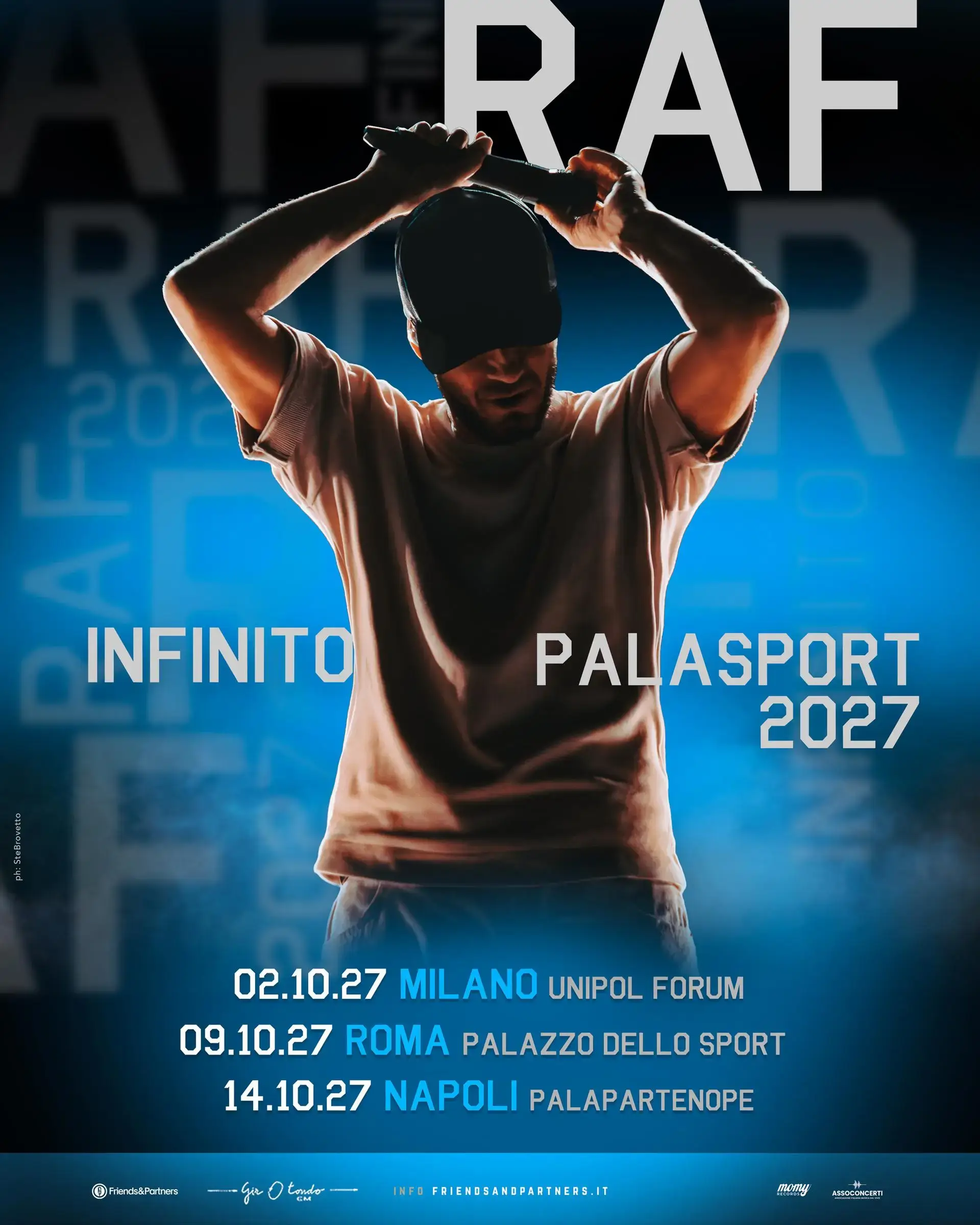 Raf: causa intervento alla faringe, posticipati al 2027 i live di ‘Infinito – Palasport’