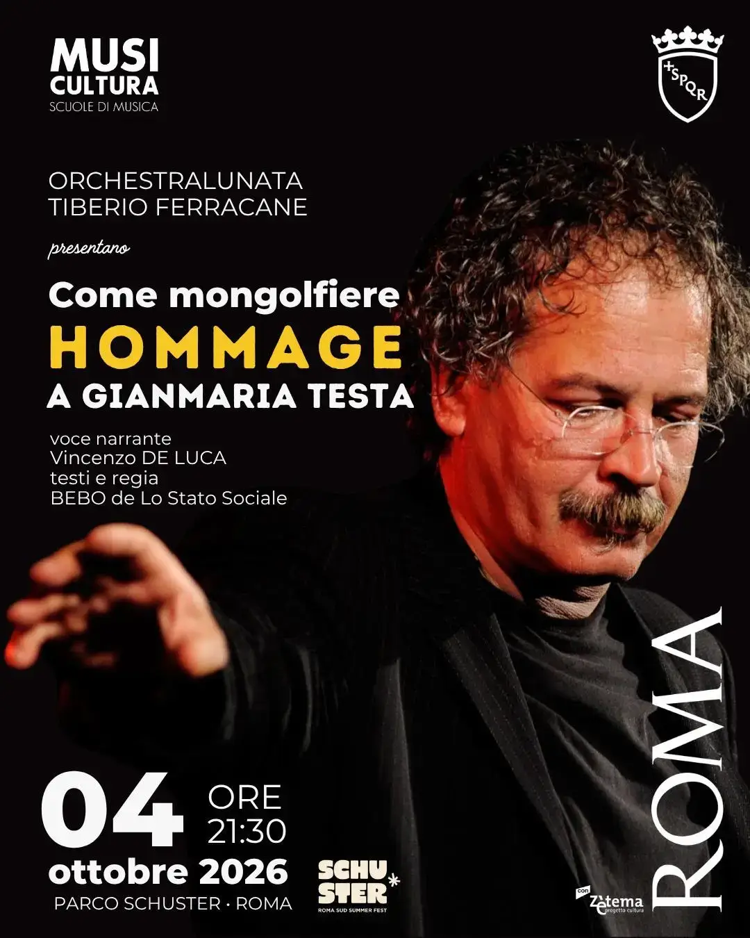 Parco Schuster, Municipio VIII: domenica omaggio a Gianmaria Testa 