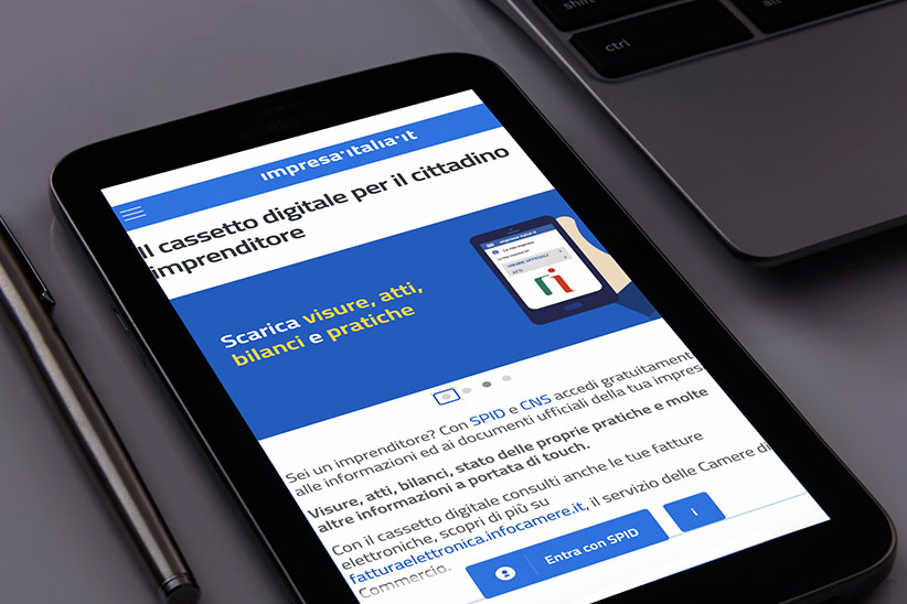Cassetto digitale dell'imprenditore, con un click informazioni e documenti a costo zero