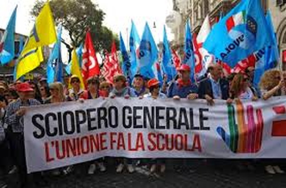 Sciopero generale oggi: a Roma a rischio scuola e trasporti