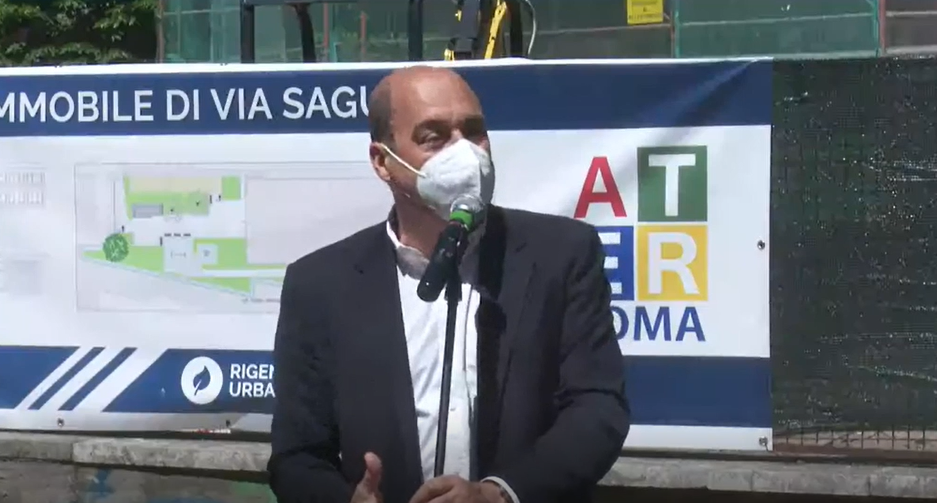 Roma, inaugurazione dei lavori di ristrutturazione dell’edificio di Via Sagunto al Quadraro