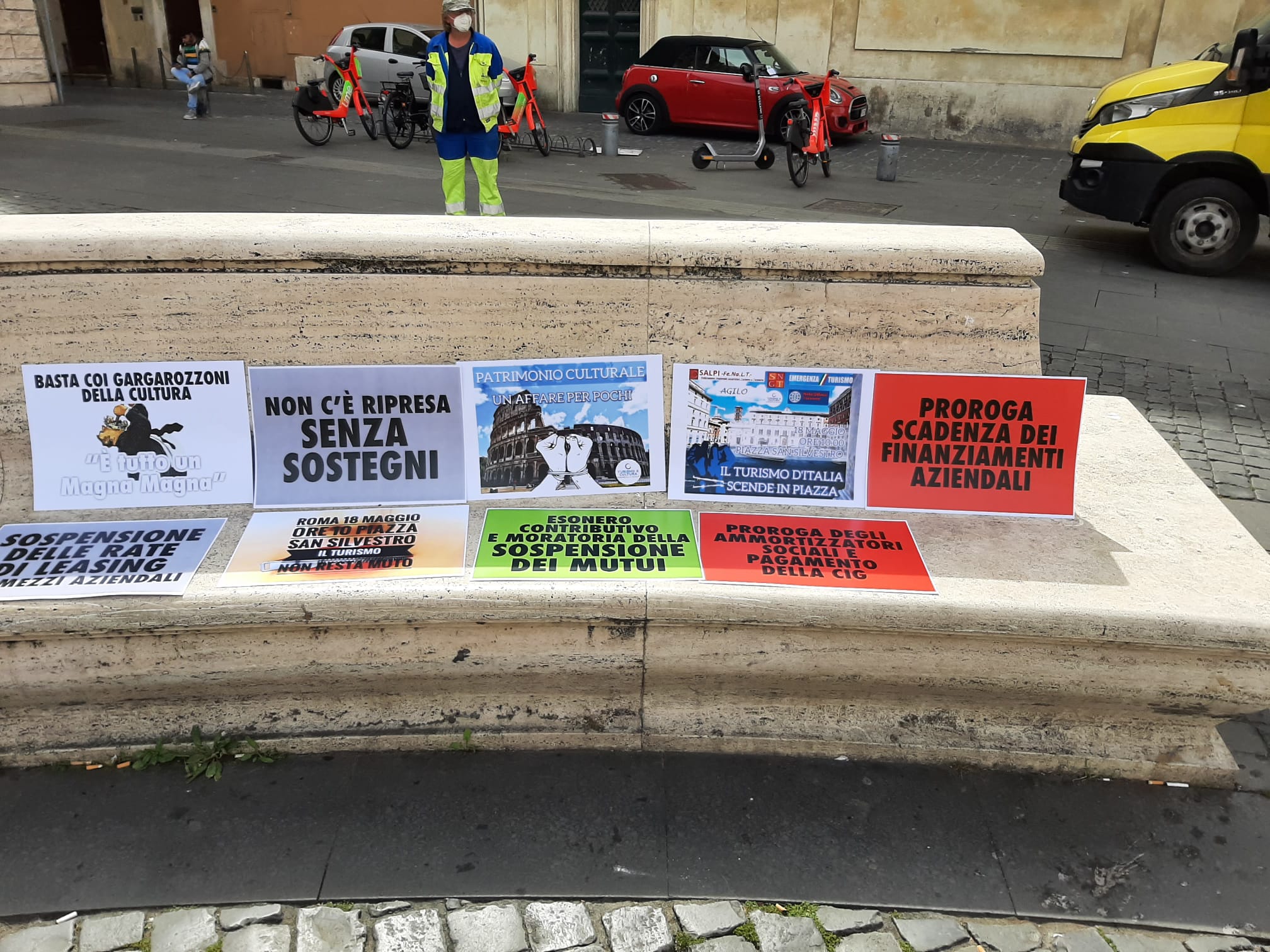 Roma, manifestazione del settore turistico: "Meritiamo rispetto"