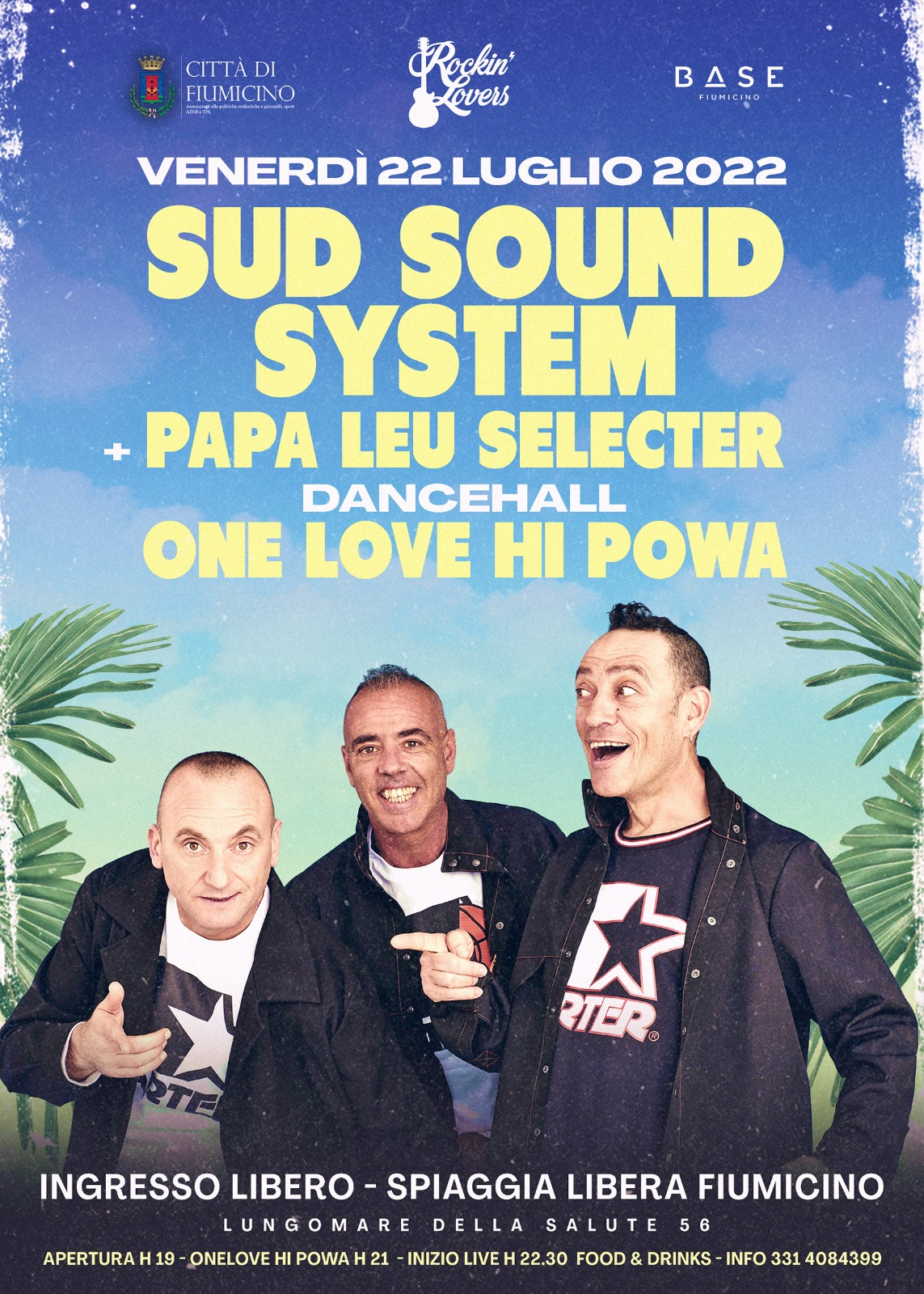 Sud Sound System in concerto a Fiumicino: evento gratuito venerdì 22 luglio