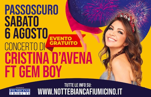 Notti Bianche Fiumicino, il 6 agosto Cristina D’Avena con i Gem Boy a Passoscuro