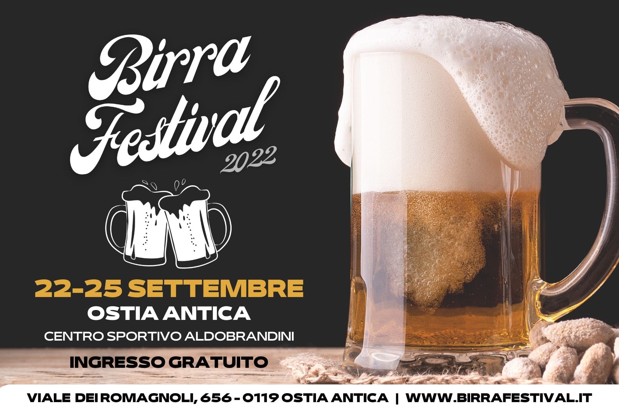 Ad Ostia Antica torna il Birra Festival: dal 22 al 25 settembre anche musica e street food