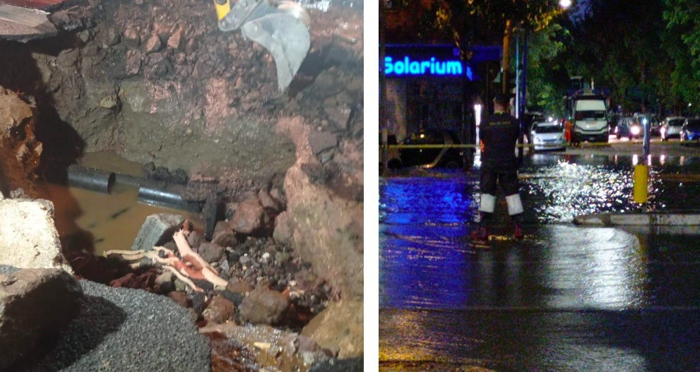 Viale Jonio allagata, la strada resta chiusa: senz'acqua due palazzine