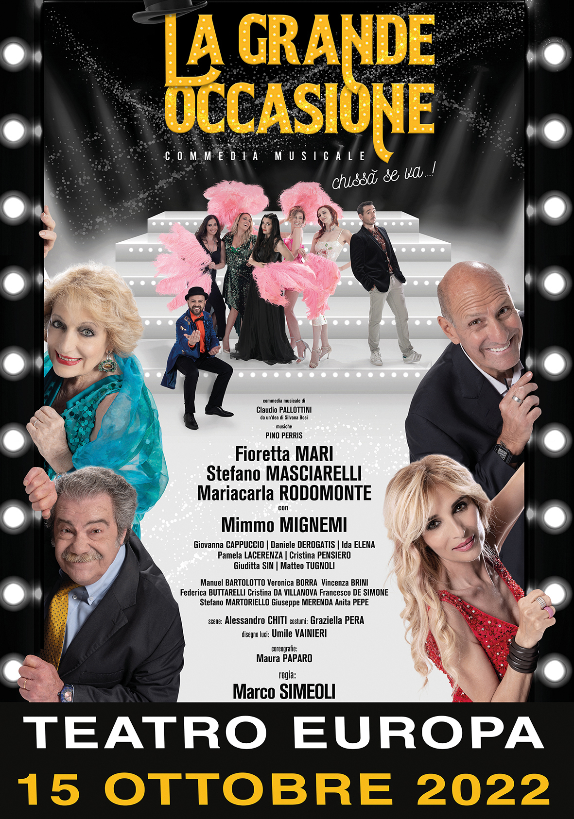 Aprilia, domani 15 ottobre al Teatro Europa "La grande occasione...chissà se va" con Fioretta Mari e Stefano Masciarelli