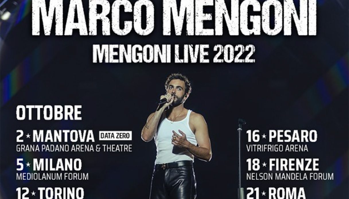 Marco Mengoni concerto live Roma: date, orari, biglietti e info utili