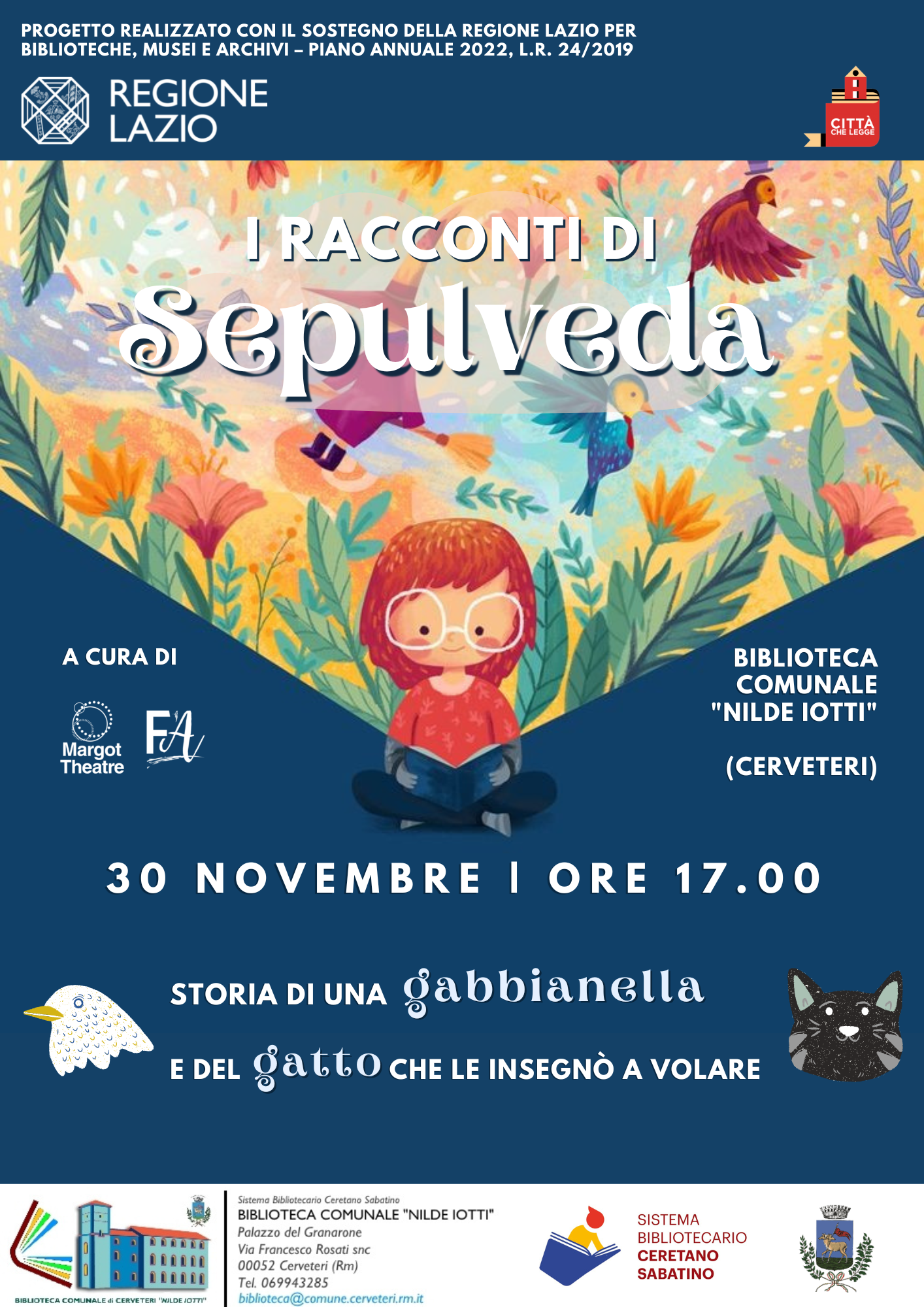 Cerveteri, al Granarone il 30 novembre si legge Sepulveda per i bambini