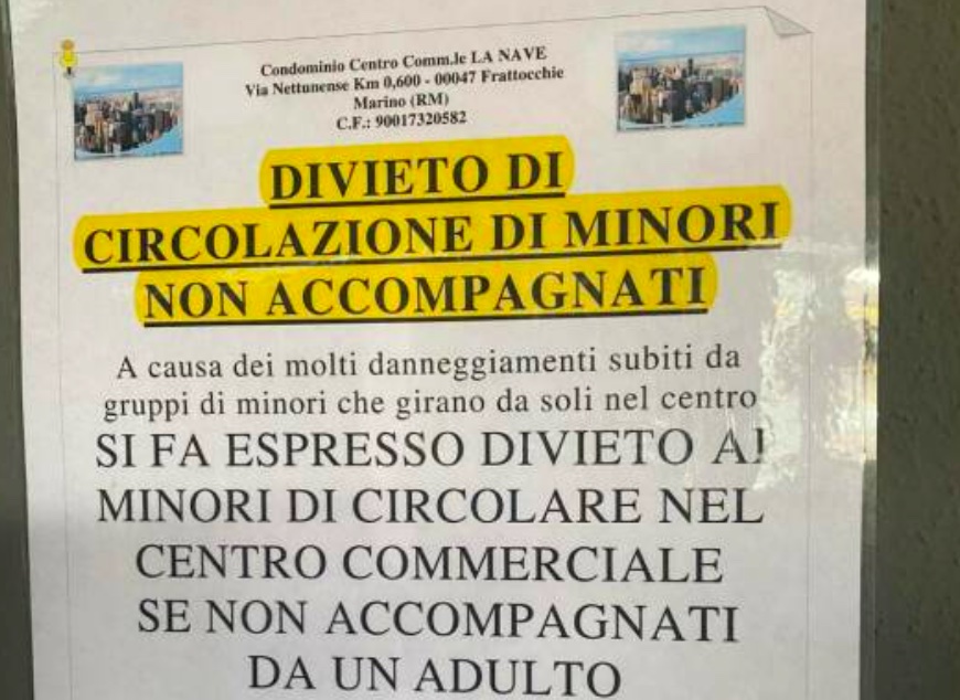 Roma, bambini scatenati al centro commerciale: arriva il divieto “minori solo accompagnati”
