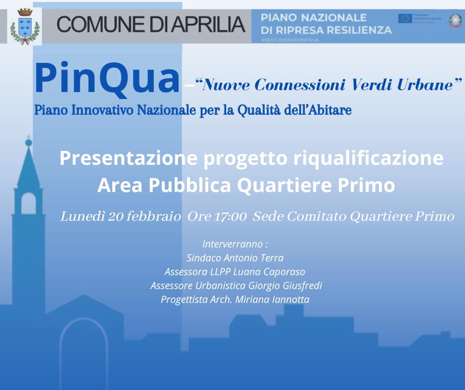 Aprilia, lunedì 20 febbraio incontro su riqualificazione area verde Quartiere Primo
