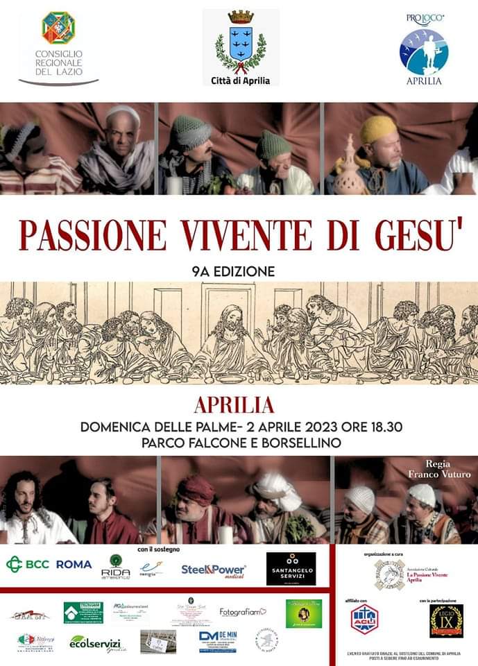 Aprilia, domenica 2 aprile la rievocazione della Passione di Gesù Cristo