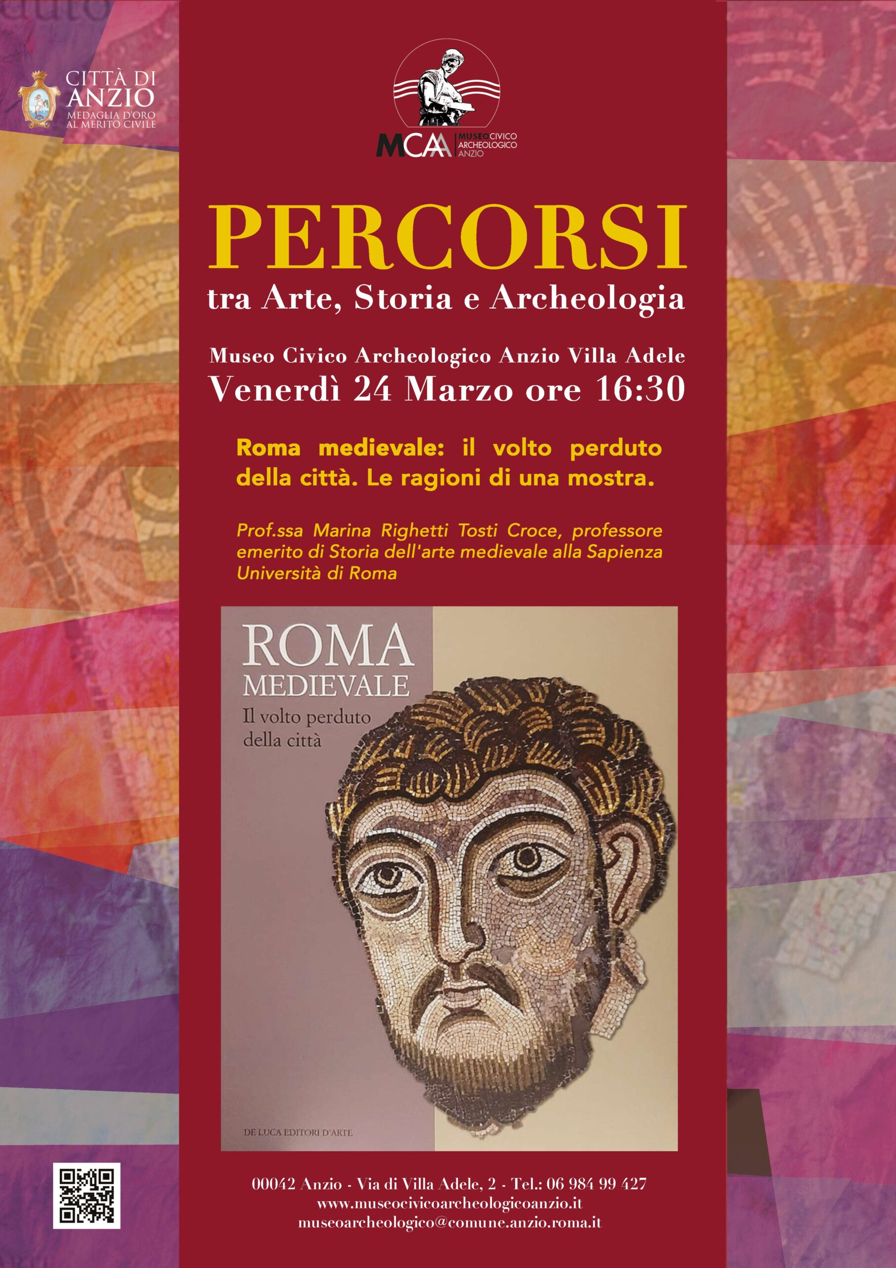 Anzio, venerdì 24 nuovo incontro al Museo per il ciclo "PERCORSI, tra Arte, Storia ed Archeologia"