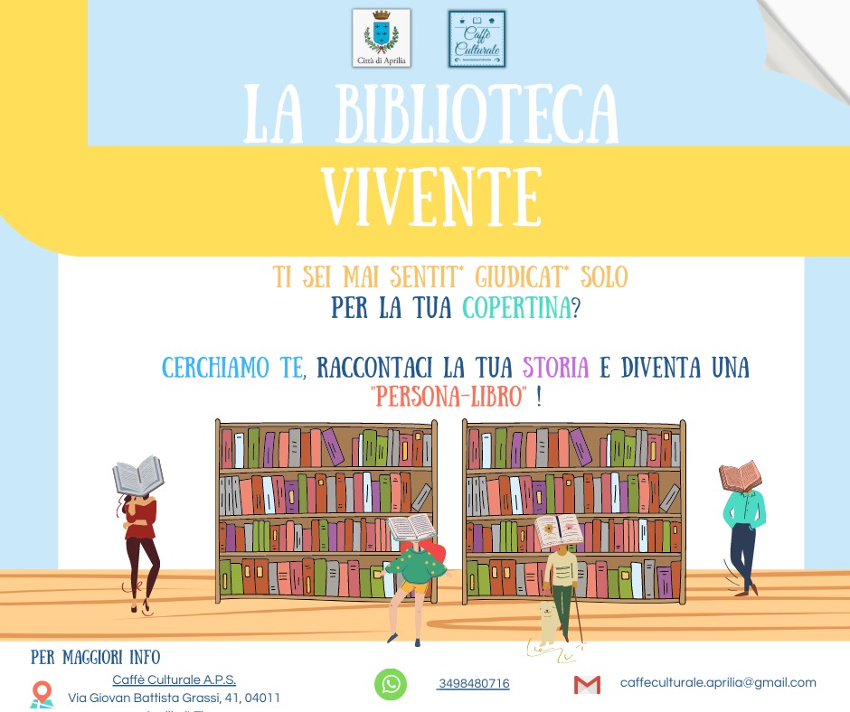 Aprilia, approvato progetto "Biblioteca vivente". Cos'è e come funziona