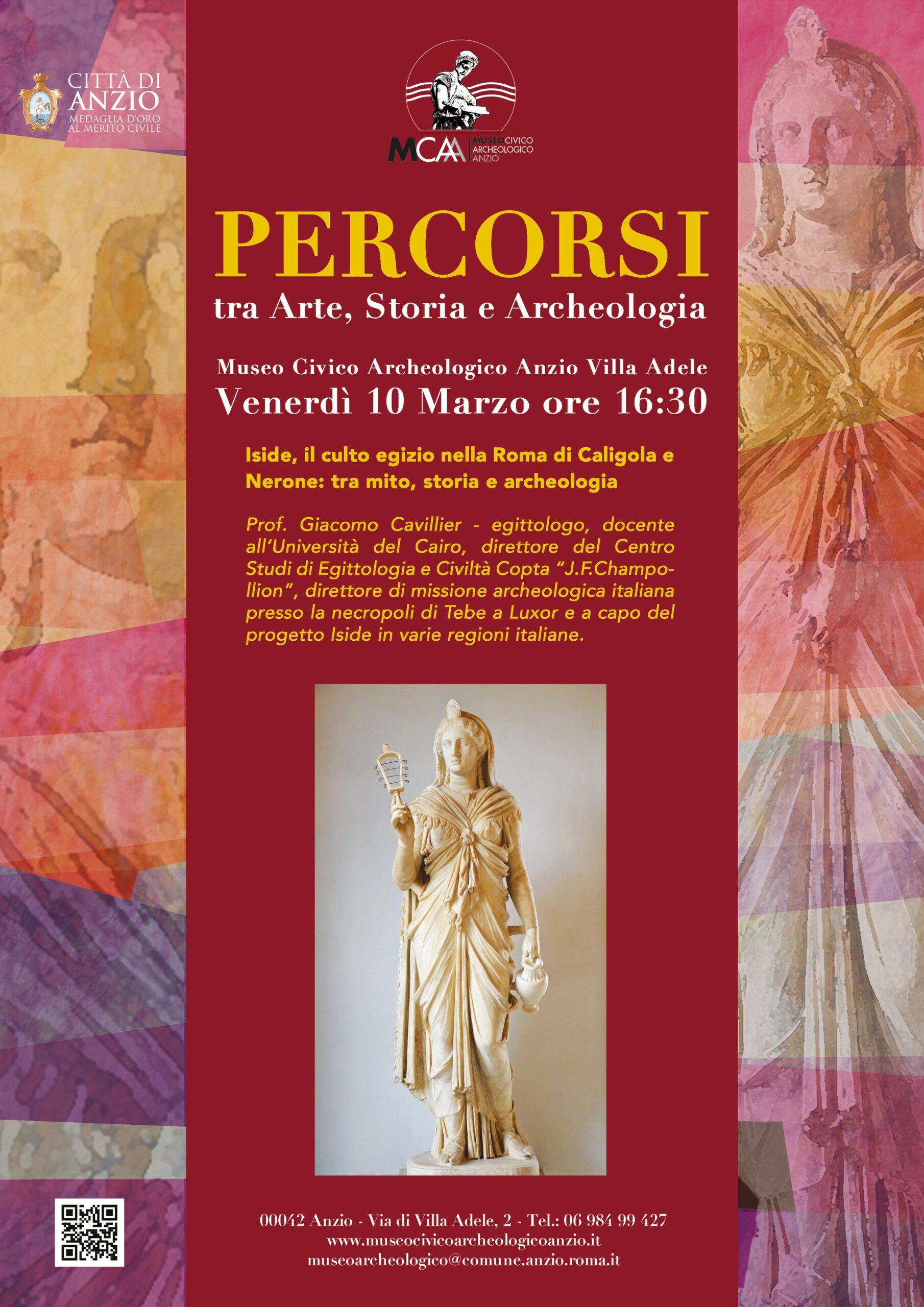 Anzio, venerdì 10 marzo primo incontro al Museo del programma "PERCORSI, tra Arte, Storia ed Archeologia"