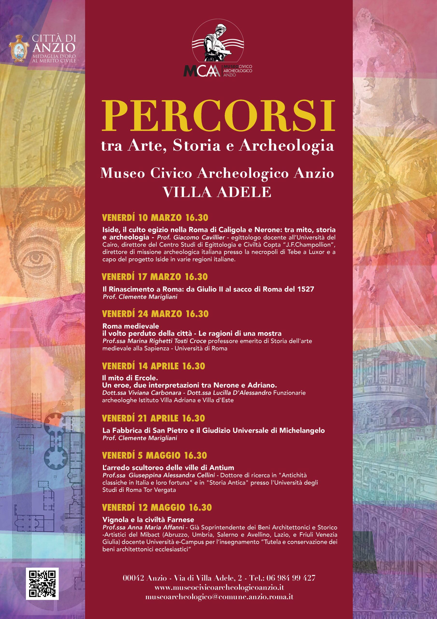 Anzio, oggi alle 16,30 nuovo incontro del ciclo "PERCORSI, tra Arte, Storia ed Archeologia"