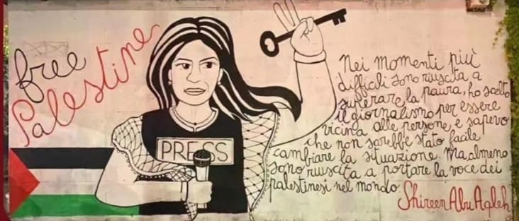 Shireen Abu Akle murale