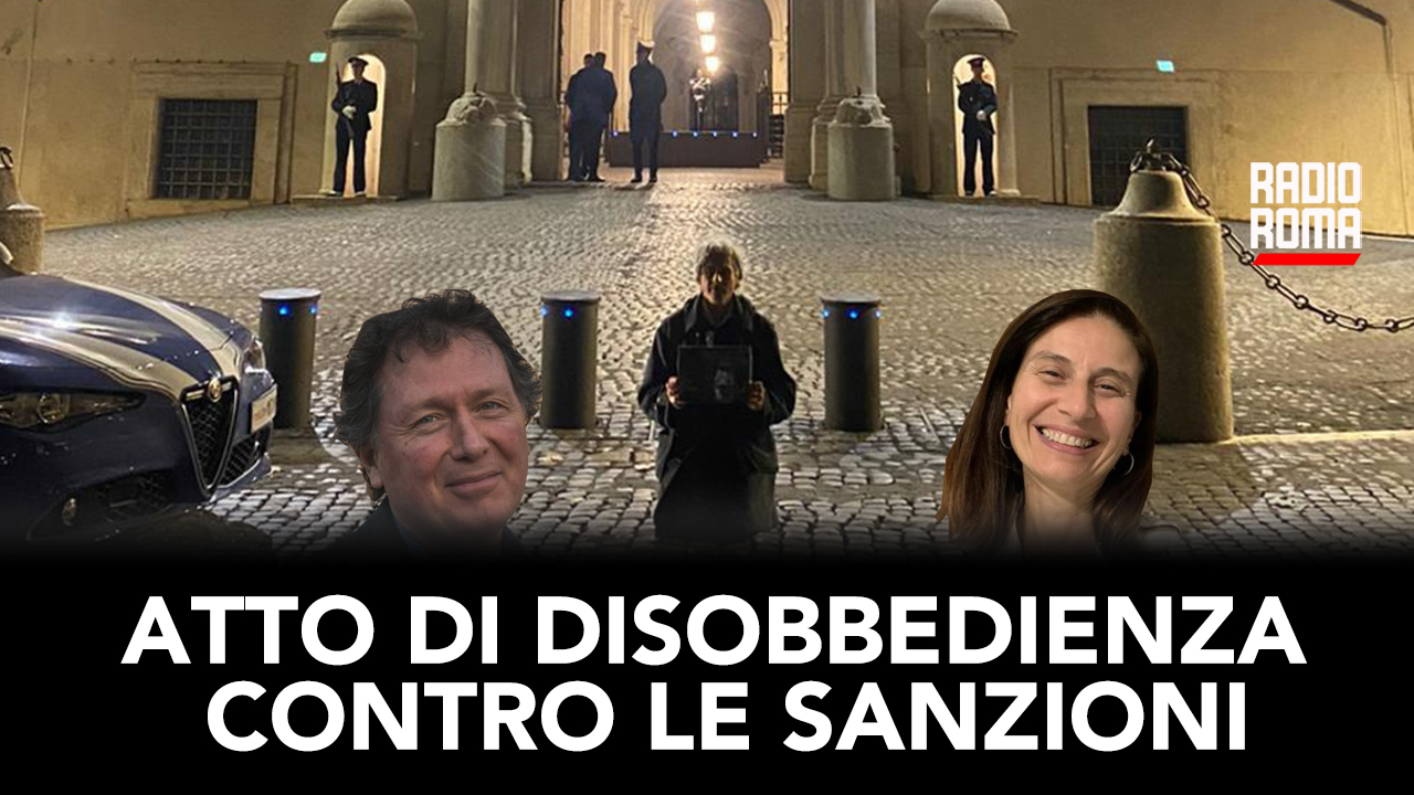 Atto di disobbedienza contro le sanzioni (con D. Tutino, G. Mastruzzo, E.M. Ferrari, 23/01/2024)