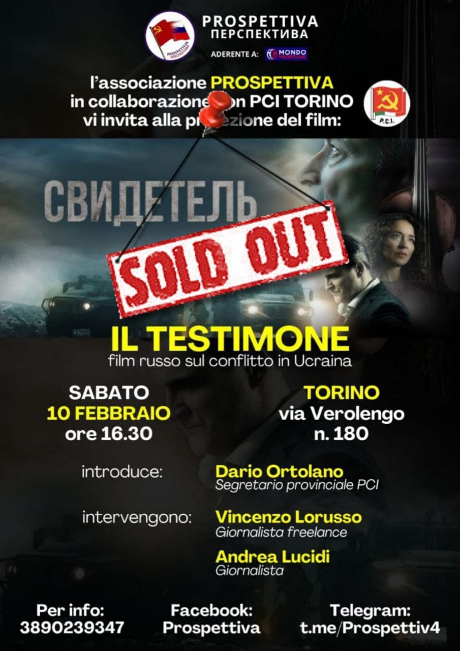 Il Testimone -Torino - sold out