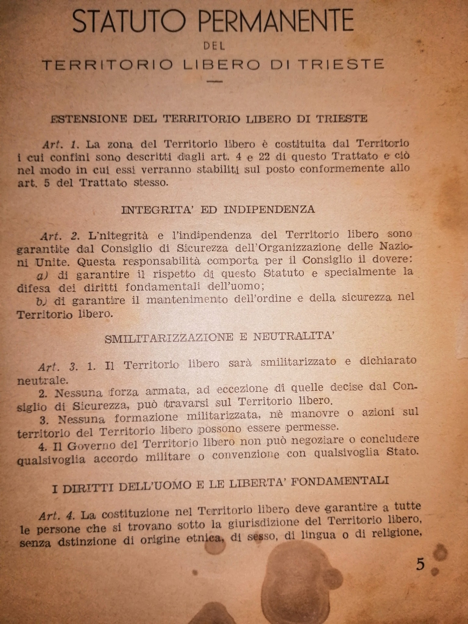 statuto territorio libero di Trieste (no alle sanzioni) statuto territorio libero di Trieste (no alle sanzioni)