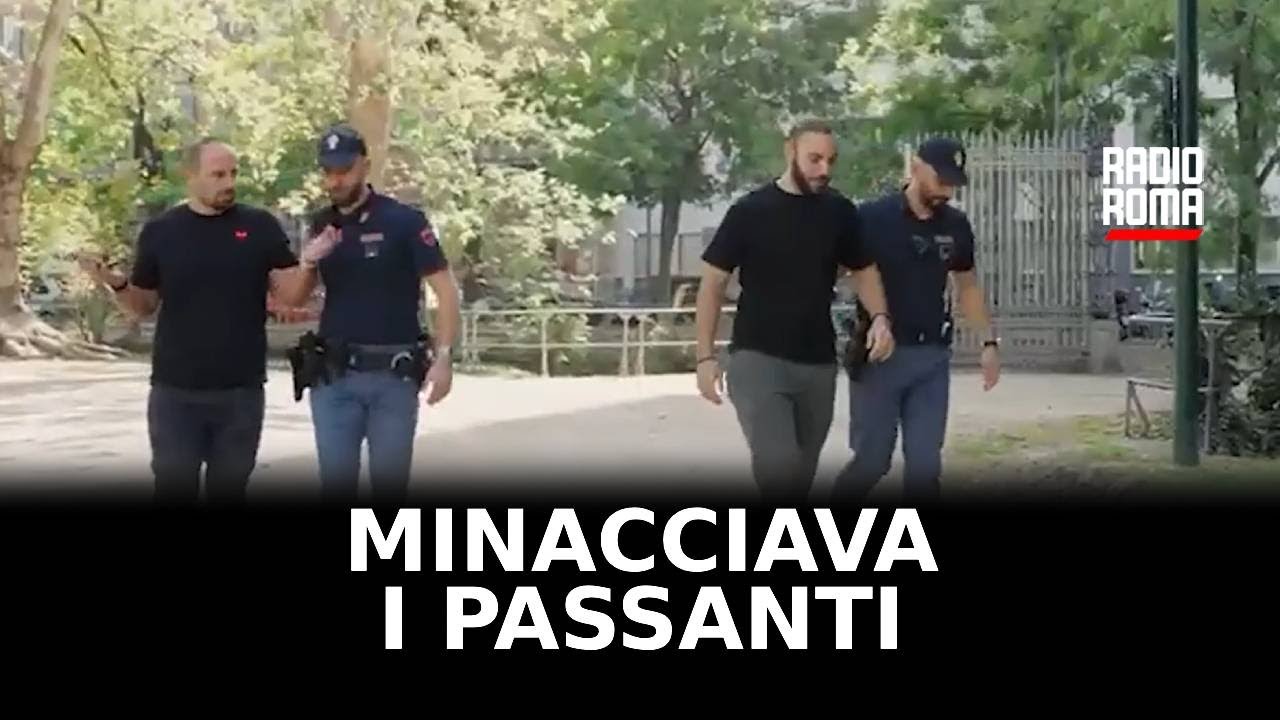 Minaccia passanti con bottiglie rotte, arrestato