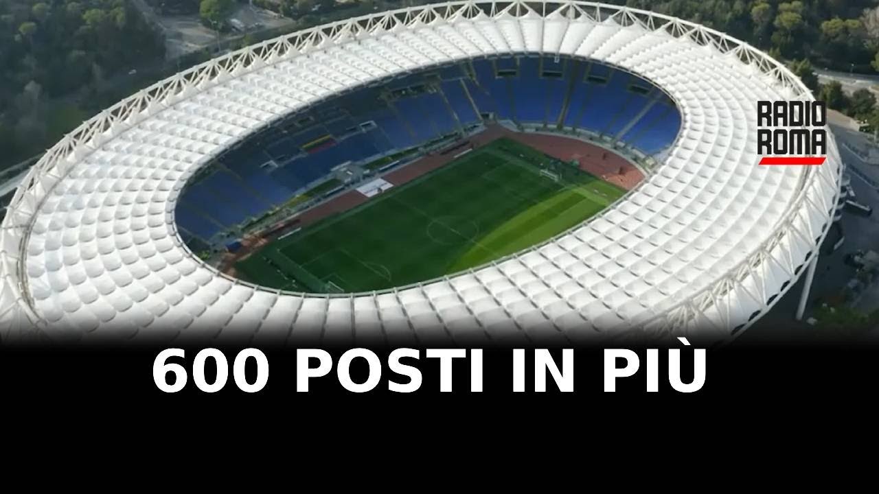 600 posti in più all’Olimpico per le partite di Roma e Lazio