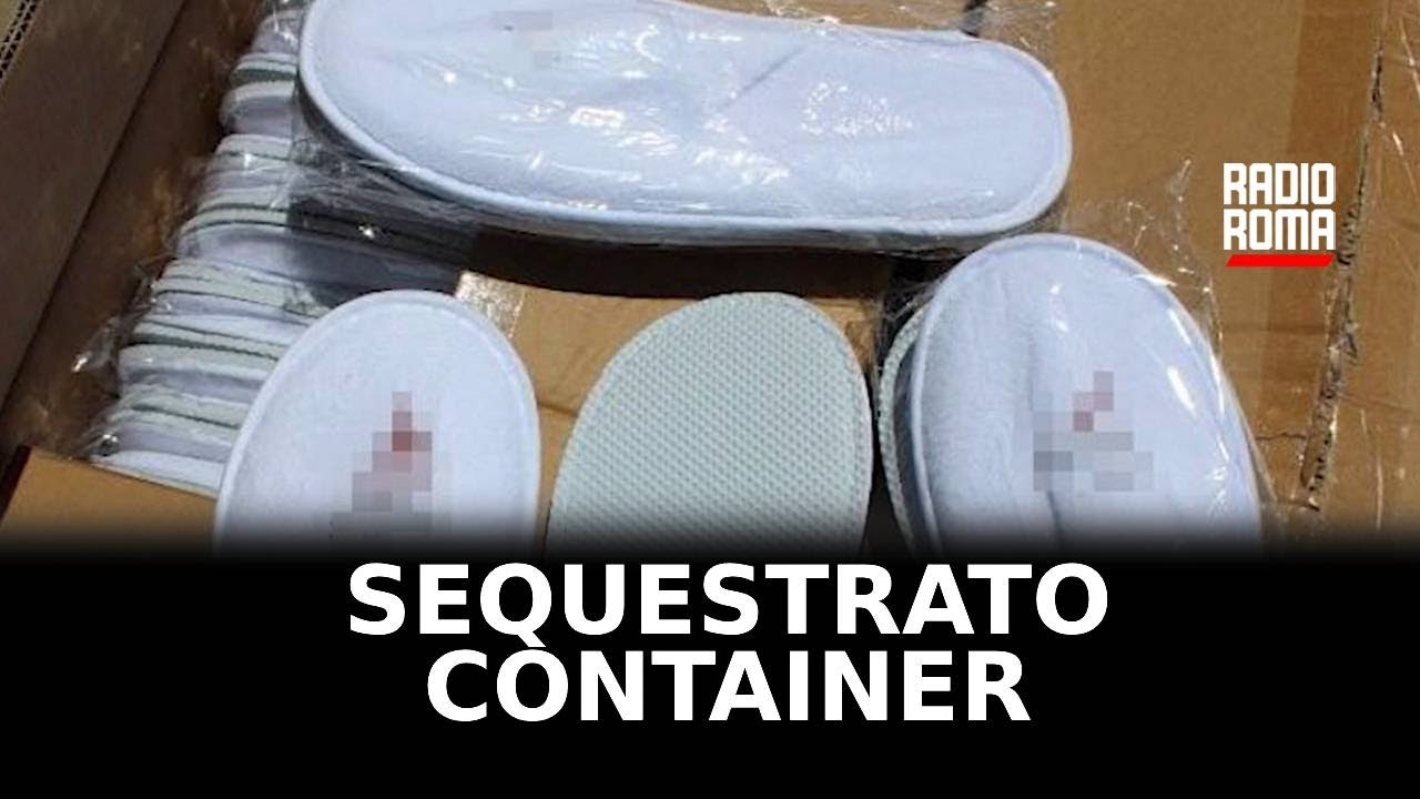 Sequestrato a Civitavecchia container con 30.000 ciabatte in spugna