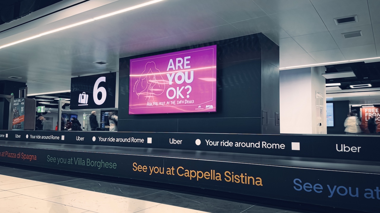 Violenza su donne, Fiumicino primo aeroporto "punto viola": al via campagna "are you ok?"
