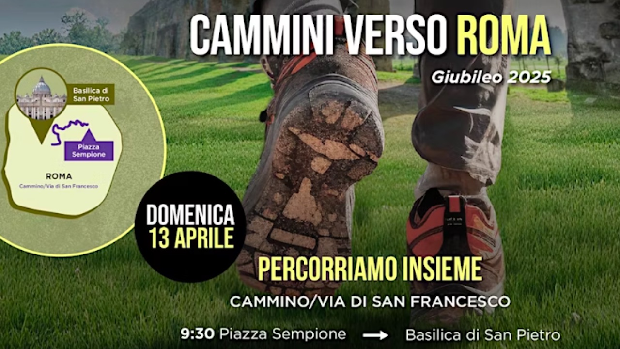 Cammino di San Francesco 2025 a Roma, percorso, info utili ed itinerario di domenica 13 aprile