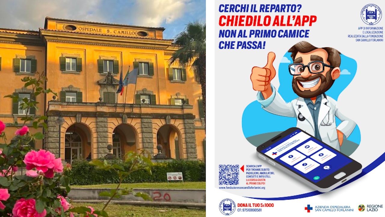 Roma, al San Camillo arriva l'app per orientarsi tra i reparti dell'ospedale