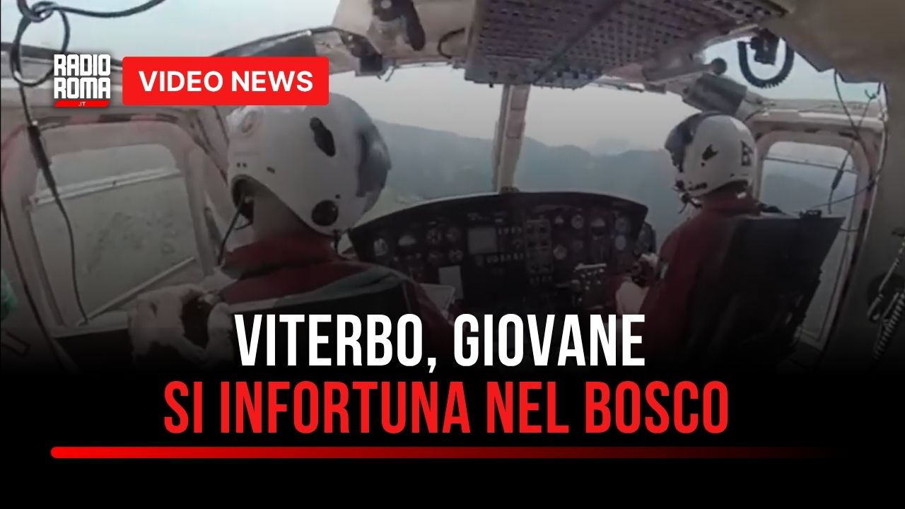 Cade nei boschi del Viterbese, salvato da elicottero Vvf