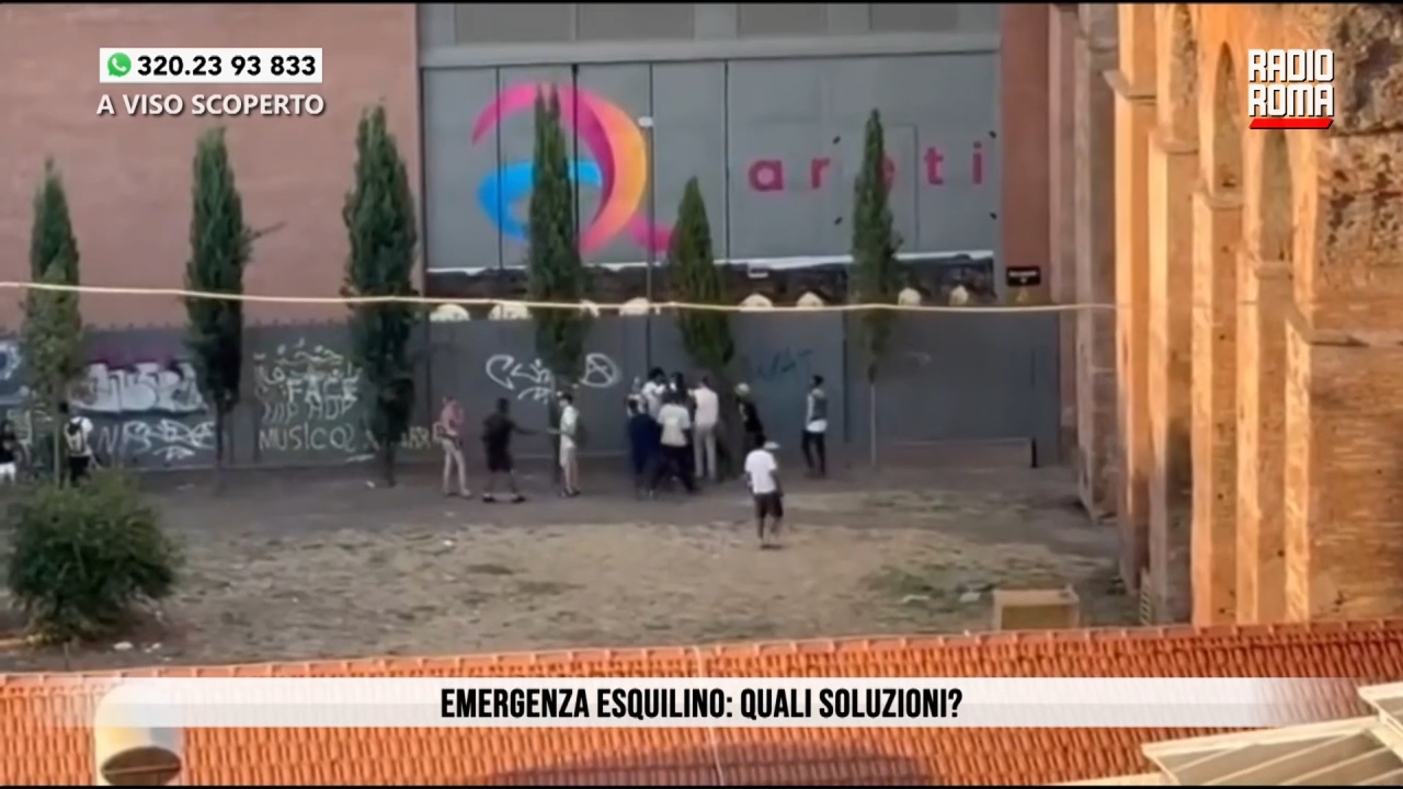 Rissa in piazza Pepe all'Esquilino