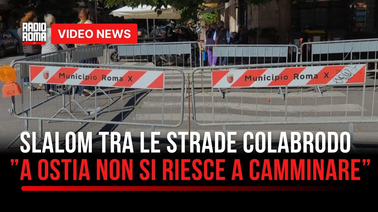 Ostia, slalom tra strade colabrodo e segnaletica fantasma: “Non si riesce a camminare” (VIDEO)