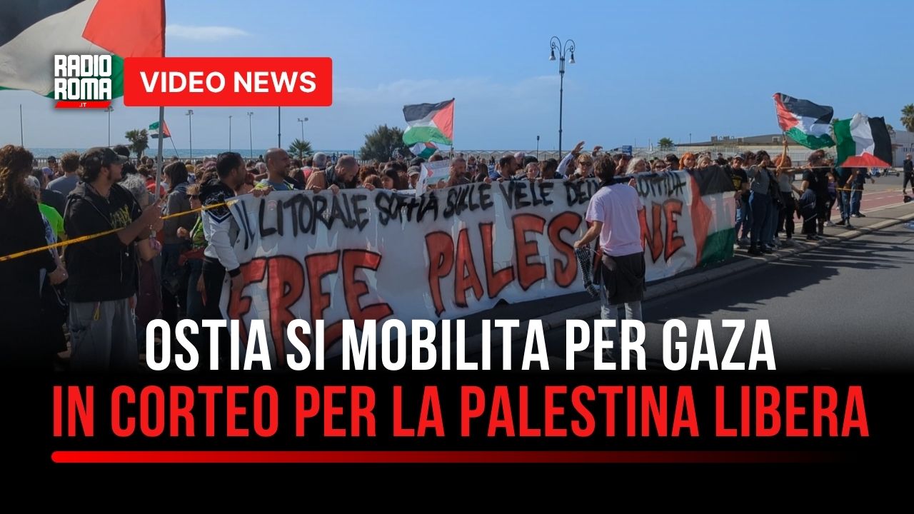 Ostia si mobilita per Gaza: un migliaio in corteo al grido “Palestina libera” (VIDEO)