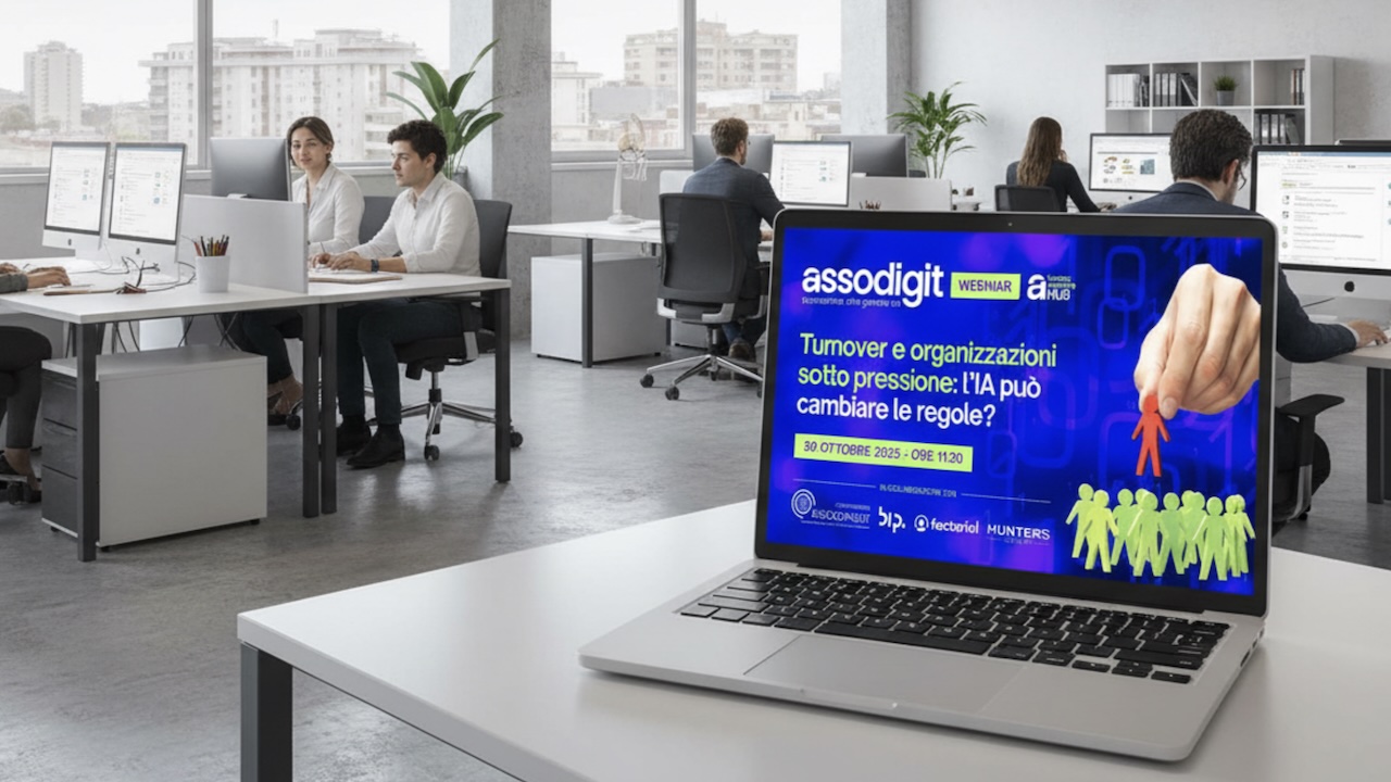 Turnover e organizzazioni sotto pressione: l’IA può cambiare le regole? Webinar di Assodigit il 30 ottobre 2025