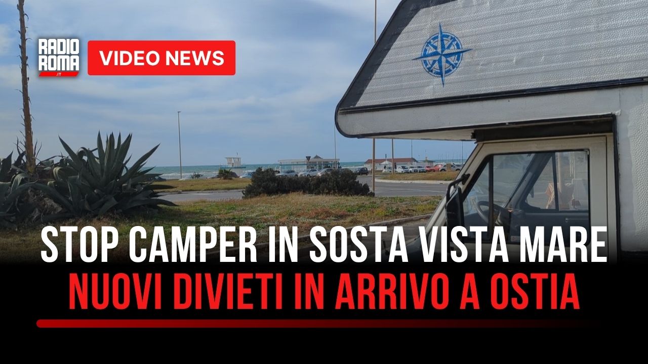 Ostia, stop ai camper in sosta vista mare in piazzale Magellano: "Segnaletica entro Natale" (VIDEO)
