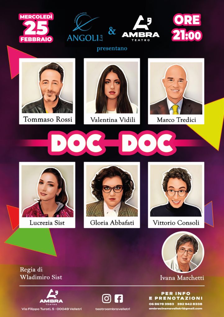 Teatro Ambra, sul palco la commedia ‘Doc doc’ con la Compagnia Angolilabg