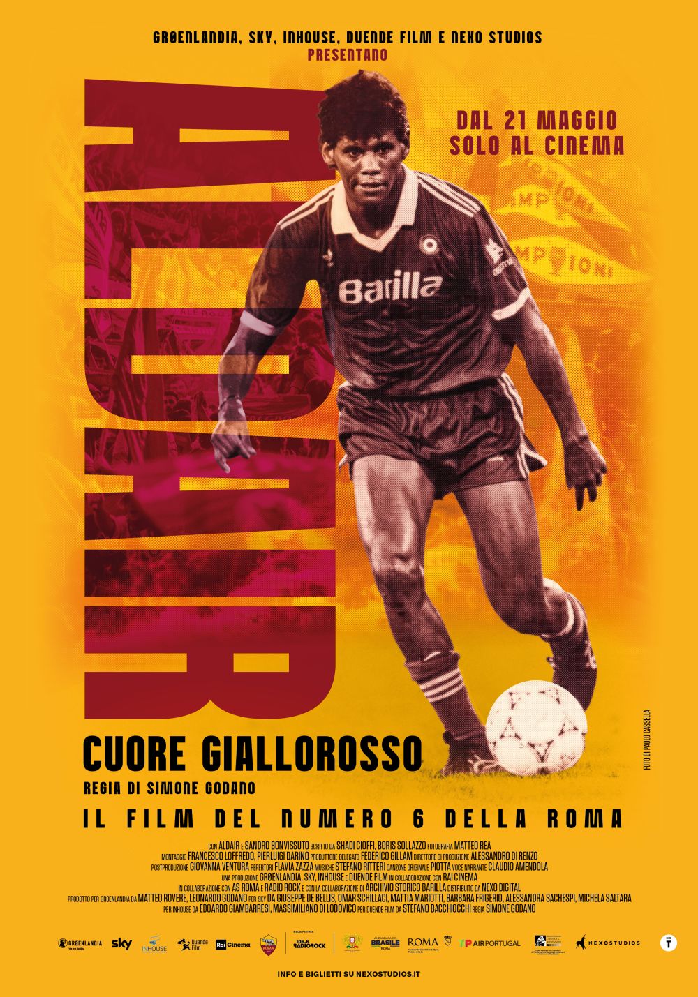 Cinema, dal 21 maggio ‘Aldair: cuore giallorosso’, il documentario di Simone Godano