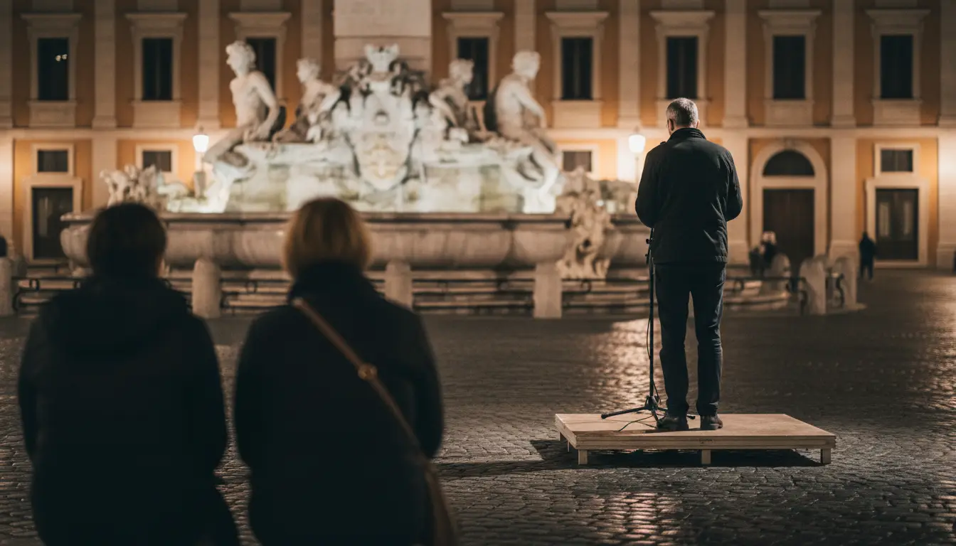 Achille Lauro a Roma: concerto a sorpresa alla Fontana di Trevi per «Comuni Immortali»
