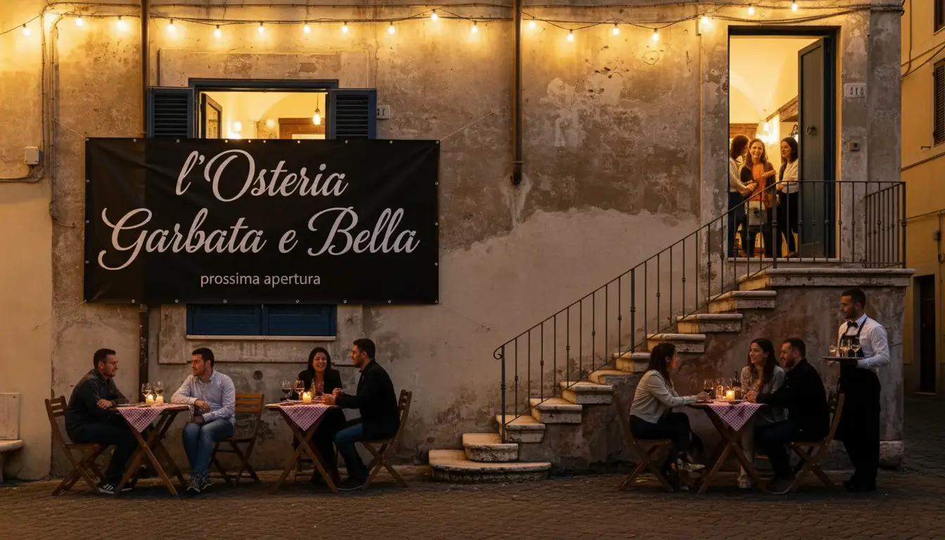 Garbatella, nell’ex set del “bar dei Cesaroni” arriva una nuova osteria