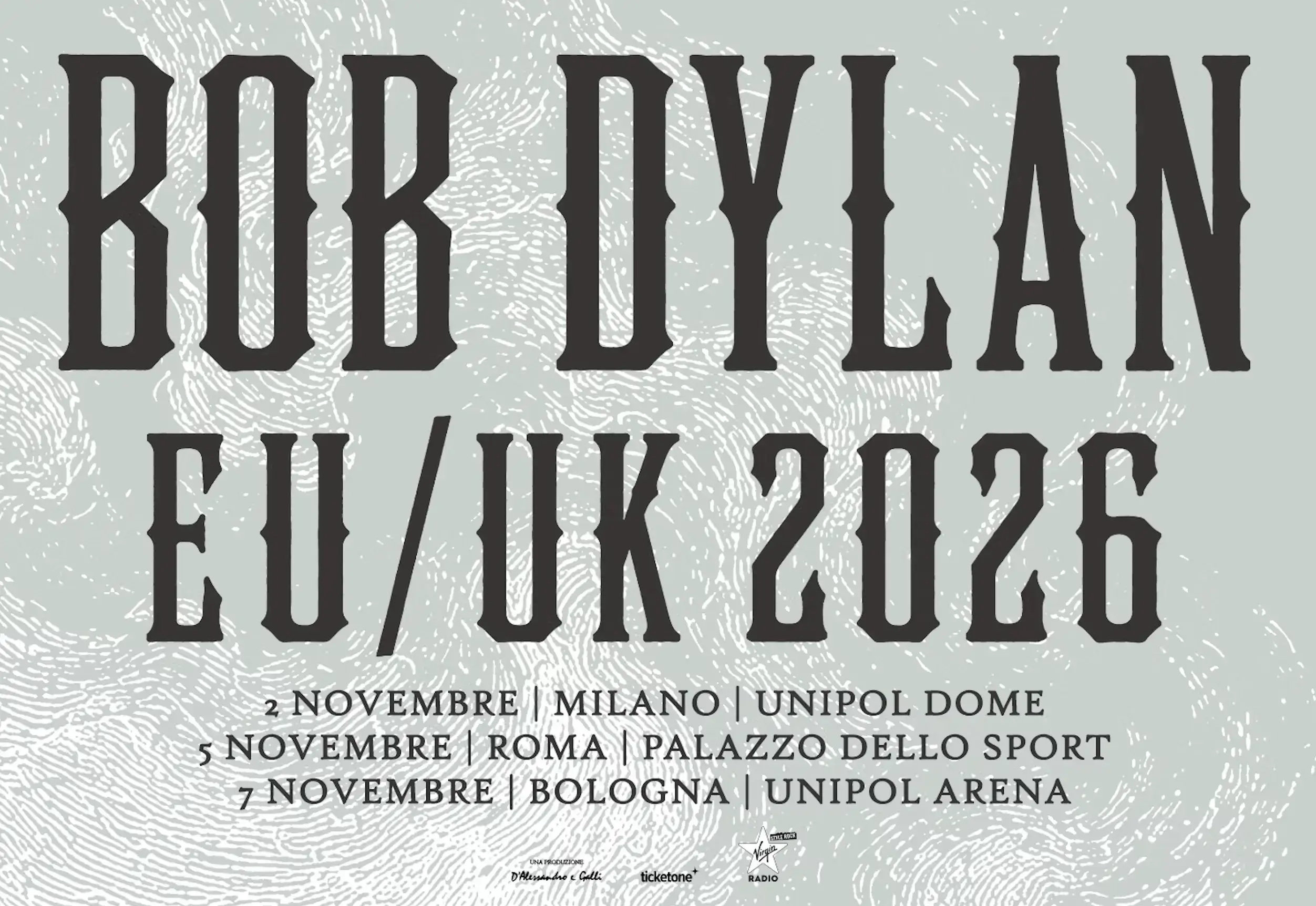 Bob Dylan torna in Italia: tre date a novembre, tappa a Roma