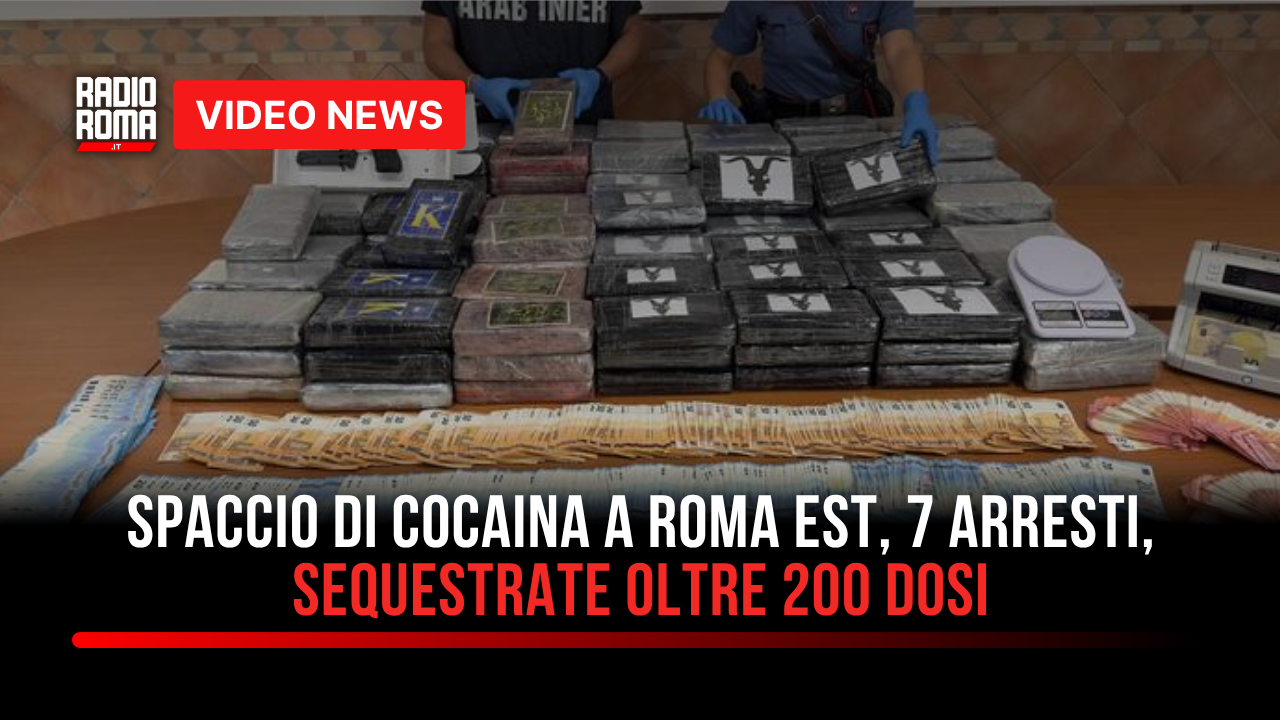 Spaccio di cocaina a Roma Est: 7 arresti dei Falchi della Polizia, sequestrate oltre 200 dosi