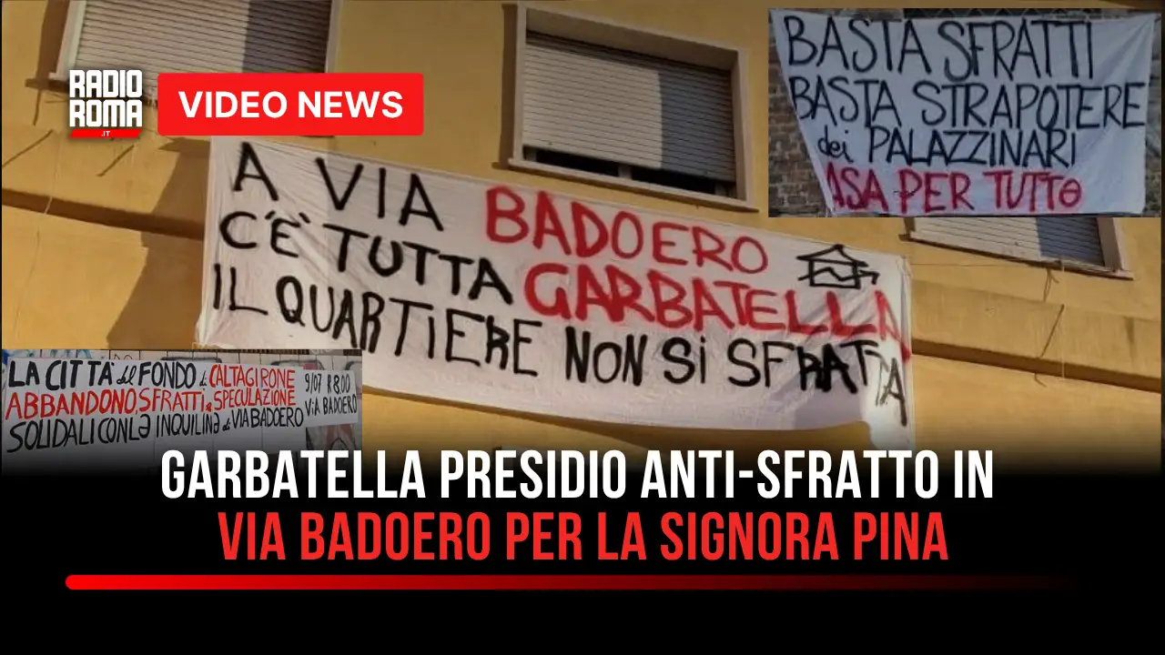 Garbatella, cordone umano ferma lo sfratto di Nonna Pina