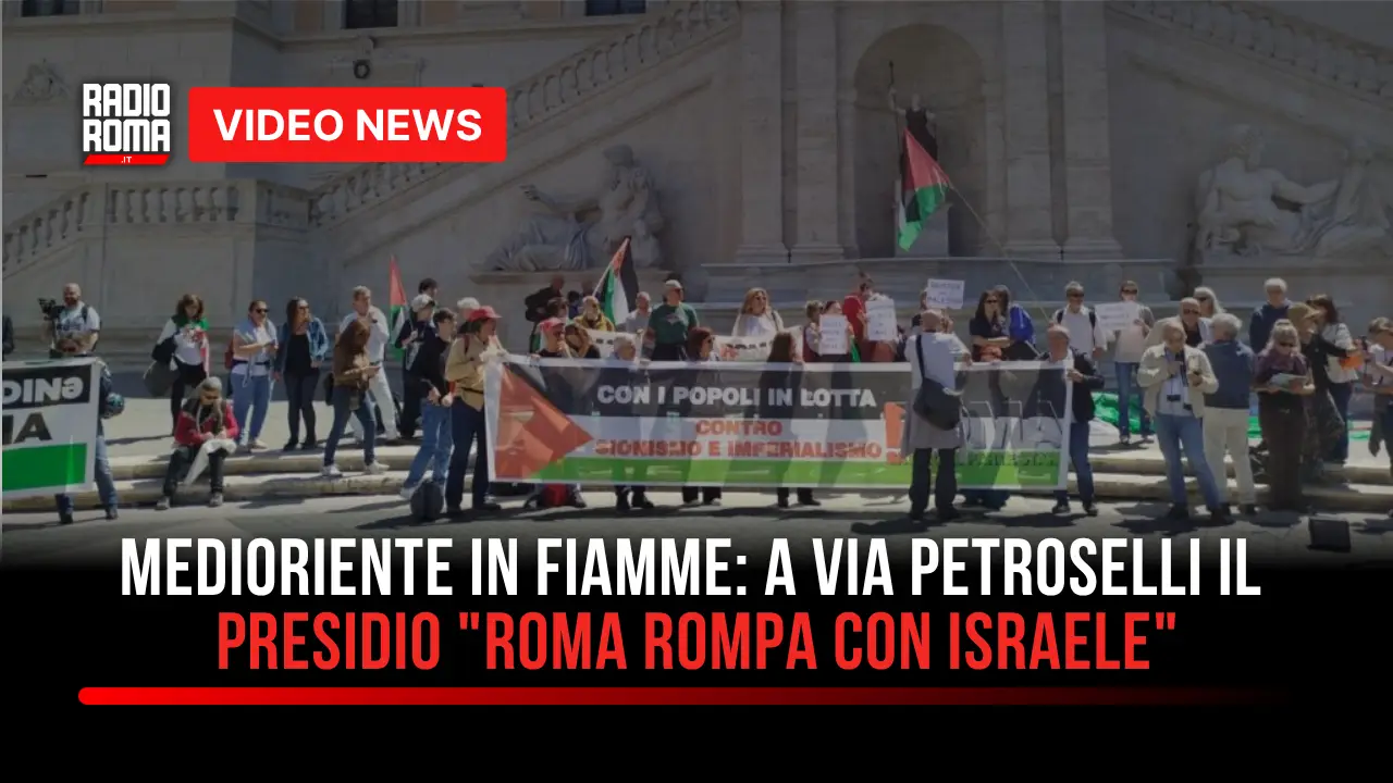 Roma, presidio a Via Petroselli: stop ai rapporti con Israele