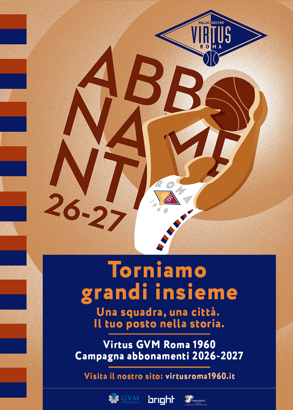 La Virtus Gvm Roma 1960 lancia la campagna abbonamenti: partnership ufficiale con Vivaticket