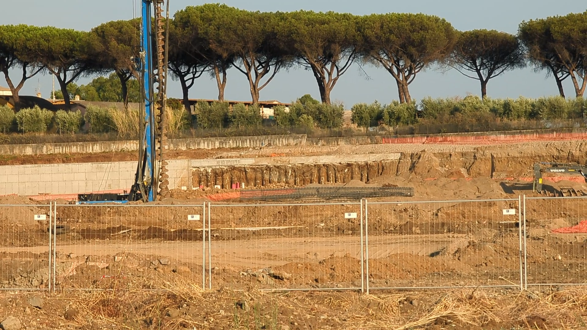 Il cantiere dell'inceneritore di Santa Palomba