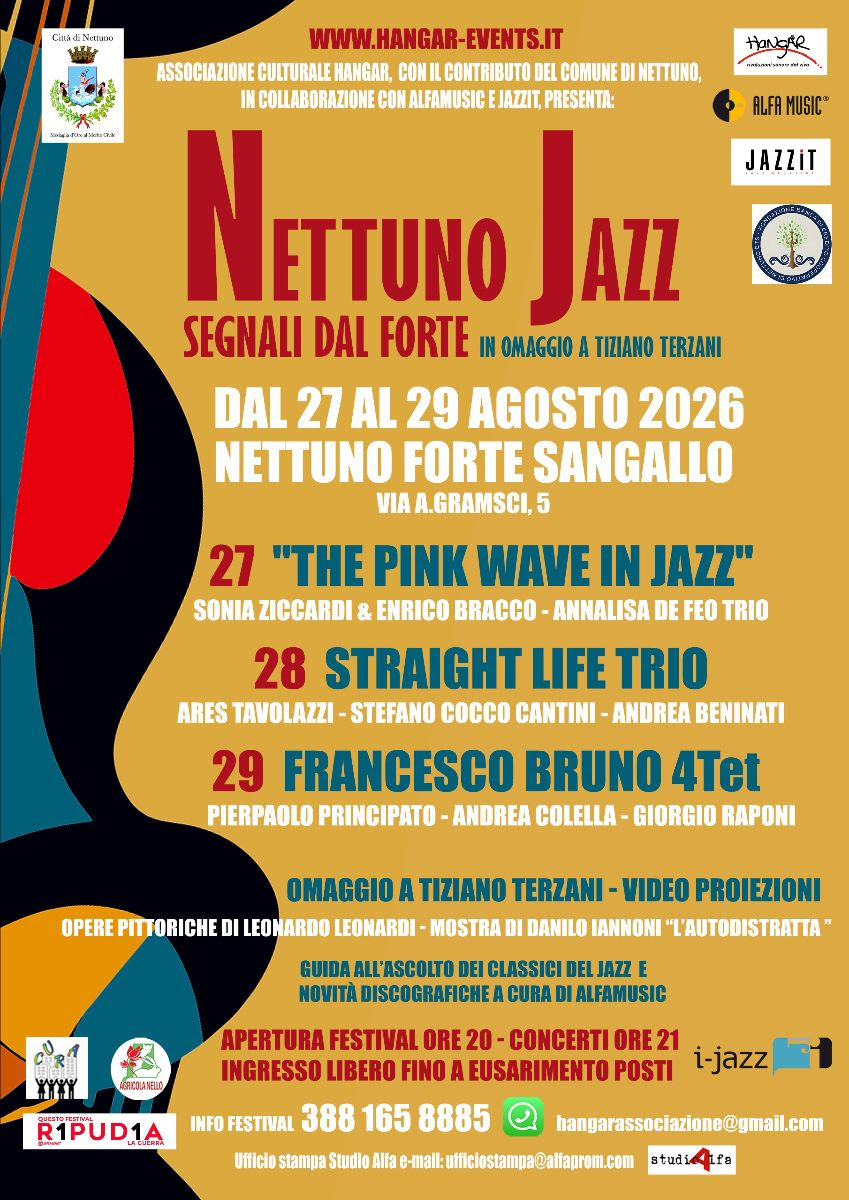Festival Nettuno Jazz, Segnali dal Forte: il grande Jazz in scena al Sangallo ricordando Terzani